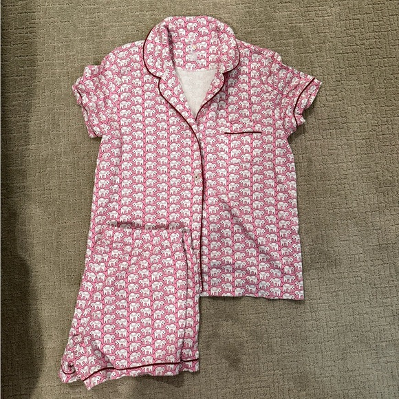 Roller Rabbit Pink Elephant Pajama Set - Picture 1 of 4